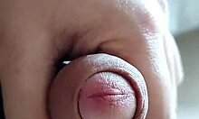 Look at this close-up of a big dick and feet!