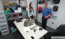 Feeling excited as brunette teen Angelica Cruz gets fucked for shoplifting