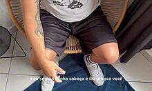 Bearded man sucks 41 cocks in intense 10cm blowjob video on Red.