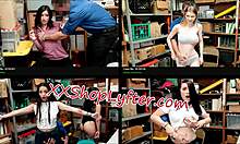 Feeling excited as brunette teen Angelica Cruz gets fucked for shoplifting