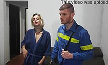 Young girl pays electrician with blowjob and sex