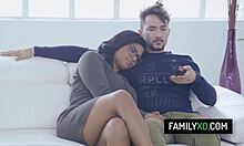 lucky stud with busty latina girlfriend and stepsister sheyla kayla