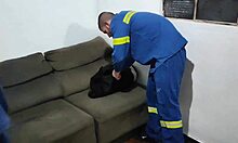 Young girl pays electrician with blowjob and sex