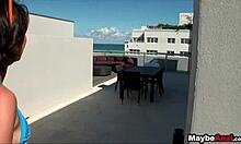 amateur brunette's first anal with evelyn lacie 😏