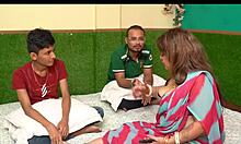 indian threesome sex with stepmom creampie action