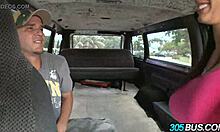 Amateur Couple Bangs with Jenna Presley in Car