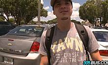 Amateur Couple Bangs with Jenna Presley in Car