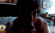 Does the hot granny enjoy a big mouthful of cum from brunette mature?