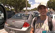 Amateur Couple Bangs with Jenna Presley in Car