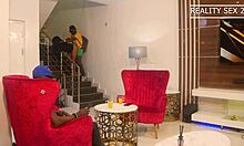 African wife enjoys moment with step son in intense session