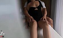 Novinha turns 18, mom brings her for a tantric massage session.