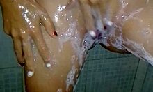Latina colombiana masturbates alone in shower