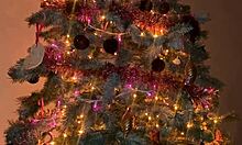 miss santa clause enjoys a special christmas gift from big black cock