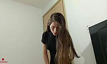 convincing my stepsister to skip the party with a taboo blowjob and homemade sex