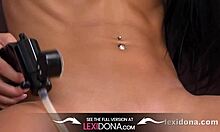 Lexi Dona teases swollen pussy with toys intensely