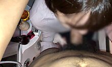 We captured this asian babe in the bathtub giving blowjob and pov fucking