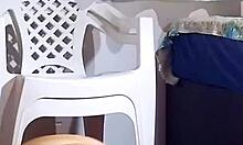 BBW Amateur Strips And Uses Giant Dildo In Exhibitionist Recording