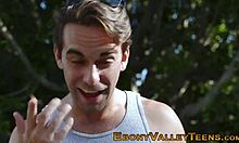 Ebony Teen 18+ Babe Gets Hardcore Facial Pounding