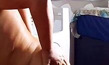 BBW Amateur Strips And Uses Giant Dildo In Exhibitionist Recording