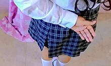 no again no teacher, my obedient young student does everything i say in the apartment