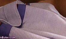 Teen gives old guy a blowjob in POV