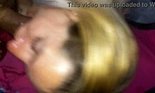 Girlfriend gives handjob, blowjob, swallow, and facial to friend