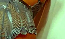 I wore sexy lingerie and flashed for my friend's boyfriend in close-up exhibitionist fun