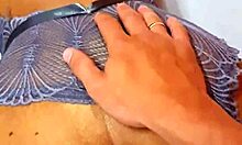 I wore sexy lingerie and flashed for my friend's boyfriend in close-up exhibitionist fun