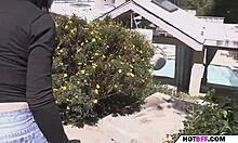 Young 18+ Thieves Boldly Licking Horny Milf's Boobs