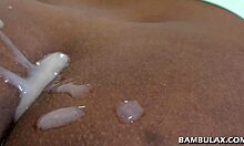 Feeling intense pleasure during amateur interracial doggy fuck and cumshot