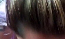 blonde deepthroats friend's cock till cum