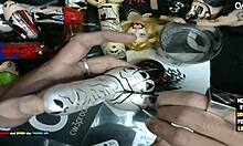 Finishing the little grey alien with dildo art fun