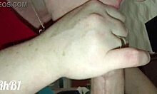 closeup handjob and release