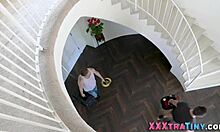 Petite Blonde Teen Spitroasted With Monster Cock For Cum In Mouth