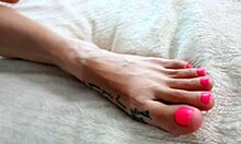 Andres feet tease huge cock to cum