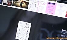 Glamorous stepmom shares intimate scissoring moment with teen babe in bedroom