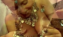 Arab babe swallows cum during intense threesome fucking 😈