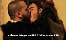 André Medeiros leads group fetish sex with tattoos and long hair