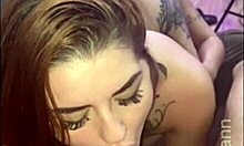 Malu Paz, the brave redhead, eagerly sucks cock in bisexual humiliation.