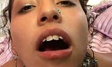 Arab babe swallows cum during intense threesome fucking 😈