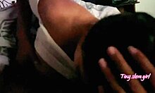 My little stepdaughter sucks well and rides my hard cock