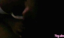 My little stepdaughter sucks well and rides my hard cock