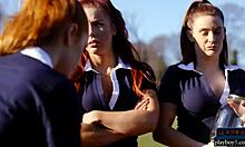 Redhead Teen Bounces Her Big Ass On New Student.