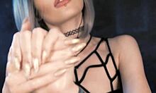 i feel so wild with asmr oil and cream on my tattooed teen cosplay body