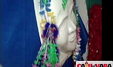 Chubby Babe with Huge Tits Fucked by Two Monster Cocks Until She Cums