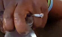 i'm pleasin my ebony ass with toys