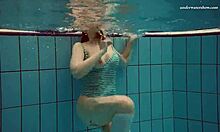 Dasha Enjoys Underwater Pool Bathing