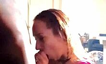 Blonde amateur gags on thick 9-inch BBC deepthroat