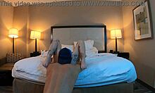 Eating petite 18+ woman's shaved pussy