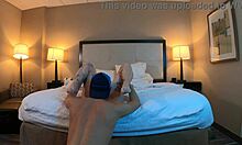 Eating petite 18+ woman's shaved pussy